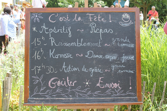 Programme de la fête à Grange-Neuve